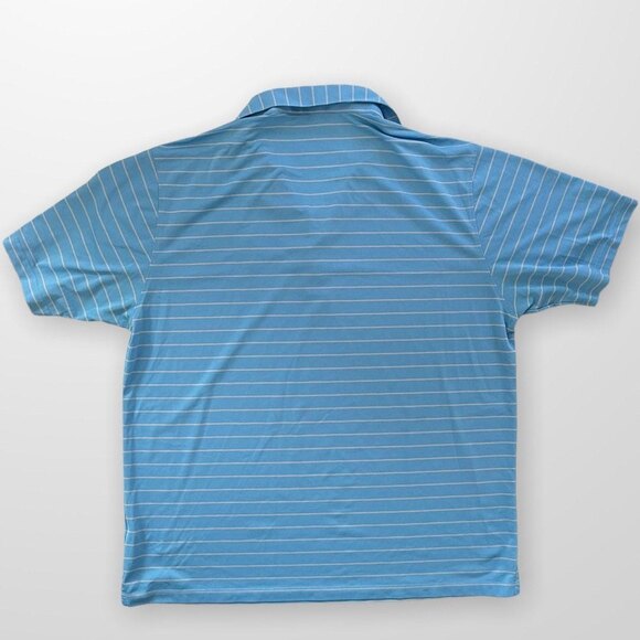 Fennec Golf Polo Blue With Grey Stripes Size 2XL - Picture 2 of 7